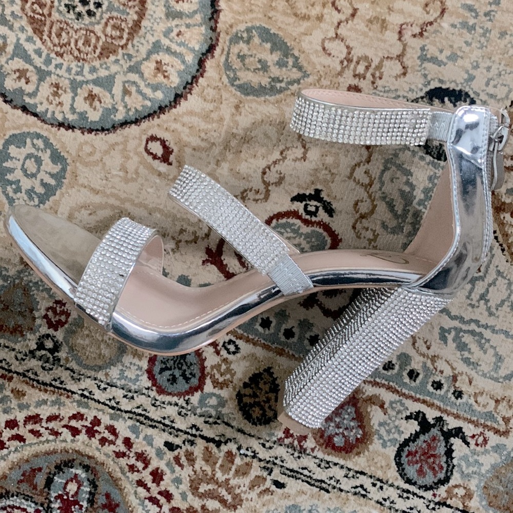 Shiny Diamond Studded Heels